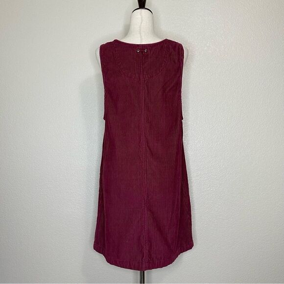 Blue J. 100% Cotton Corduroy Burgundy Button Down Sleeveless Dress - Picture 7 of 12